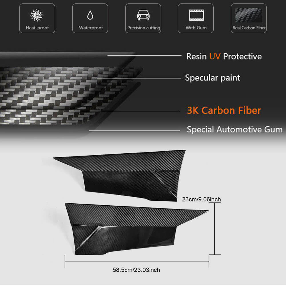 Side Skirt Extensions (for AMG-Line 2015-2018, Carbon) for Mercedes S-class C217 Coupe 2014-2020 - image 5