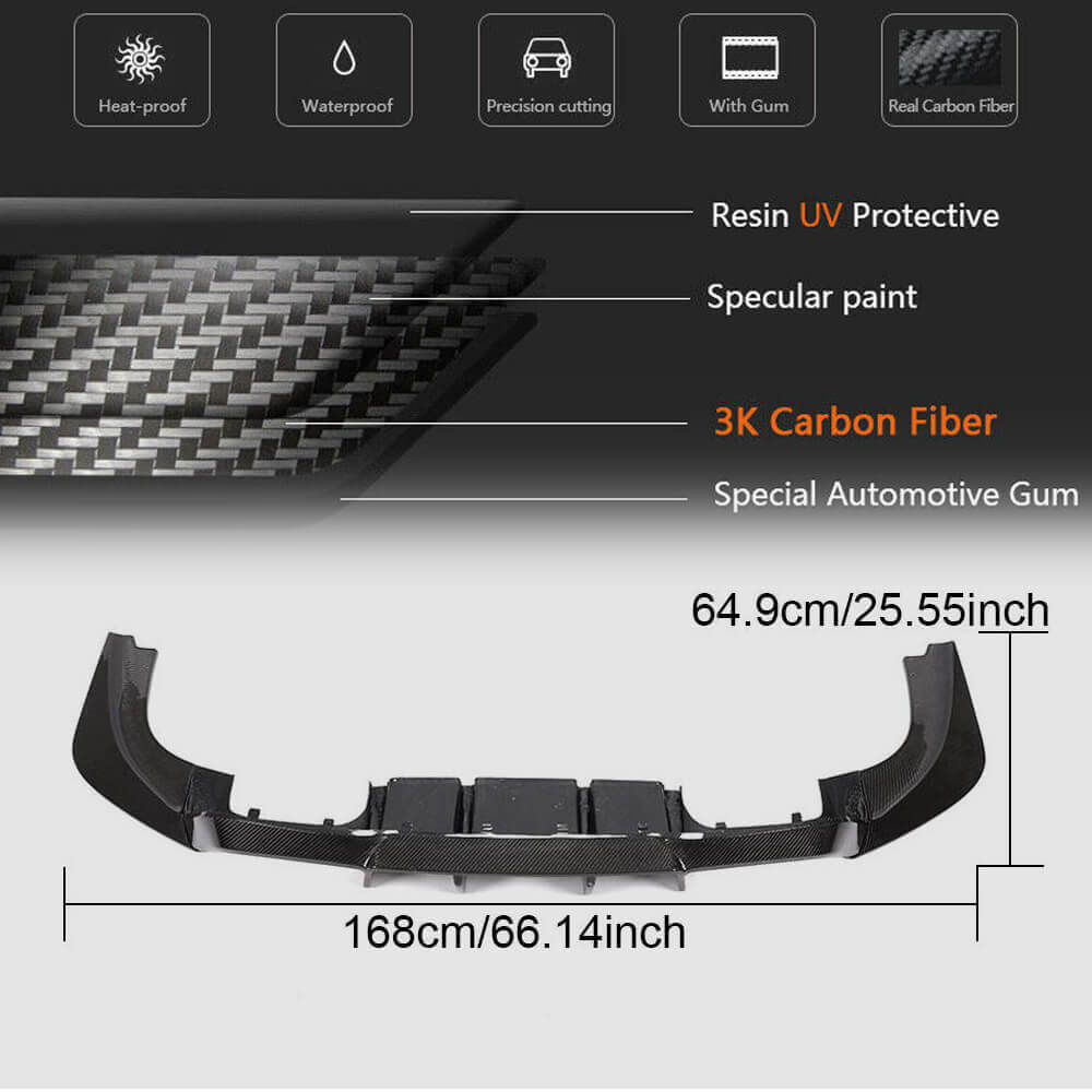 Rear Diffuser V2 for F87 M2/M2C, Carbon for BMW 2 Series F22/F23 2014-2021 - image 5