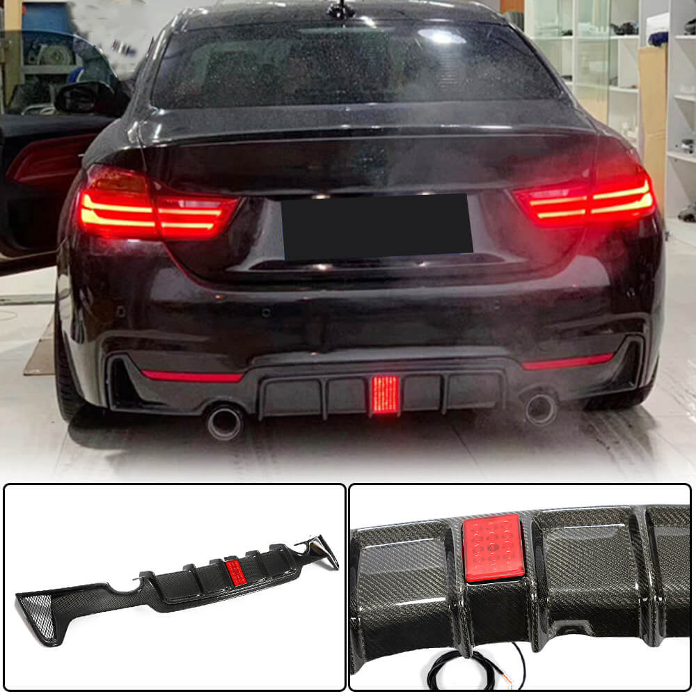Rear Bumper Diffuser V7 (for M-Sport, Carbon) for BMW 4 Series F32/F33/F36 2012-2020 - image 5