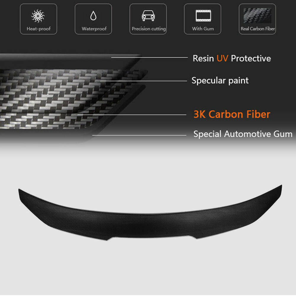 Rear Trunk Spoiler Carbon Fiber V1 for BMW 2 Series Gran Coupe F44 - image 5