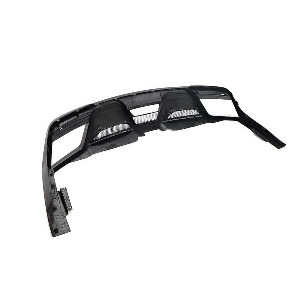 Rear Bumper Diffuser V2 (2018-2021, Carbon) for Ford Mustang 2015-2023 - image 5