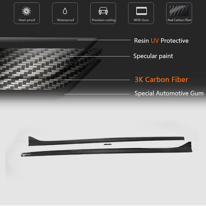 Side Skirts (Coupe/Cabriolet, Carbon) for Audi A5 2007-2015 - image 5