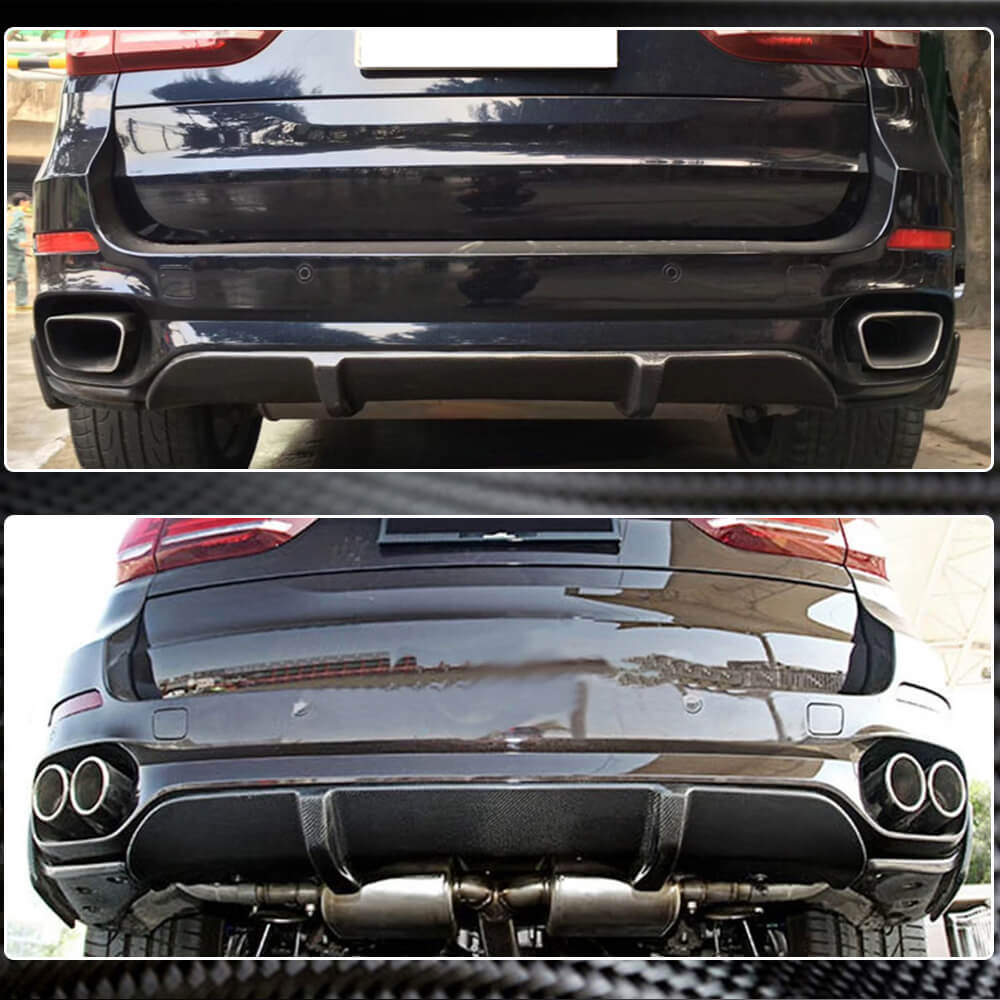 Rear Bumper Diffuser Carbon Fiber V1 (M-Sport) for BMW X5 F-15 2013-2018 - image 5