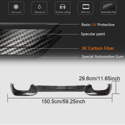 Rear Bumper Diffuser (for M340i 2018-2022, Carbon) for BMW 3 Series G20/21 2018- - image 5
