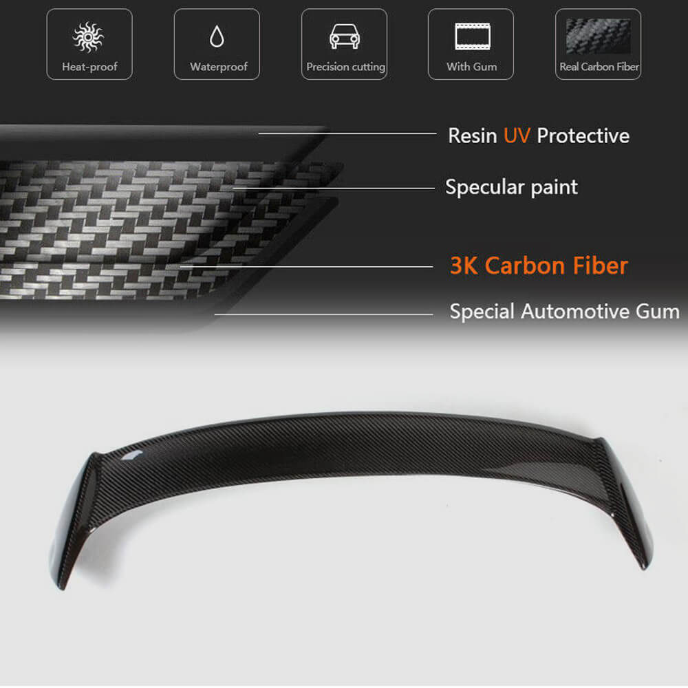 Spoiler V3 (for Base, Carbon) for Volkswagen Scirocco - image 5