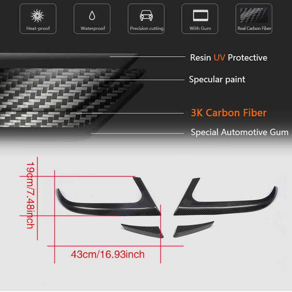 Covers on the rear bumper (for AMG-Line / CLA45 AMG SD 2013-2016, Carbon) for Mercedes CLA C117 2013-2019 - image 5