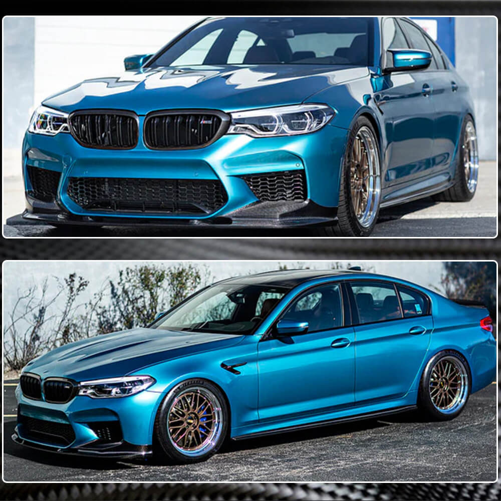 Side Skirt Extensions V2 (for M-Sport/M5 2017-2020, Carbon) for BMW 5 Series G30/G31 2017-2023 - image 5