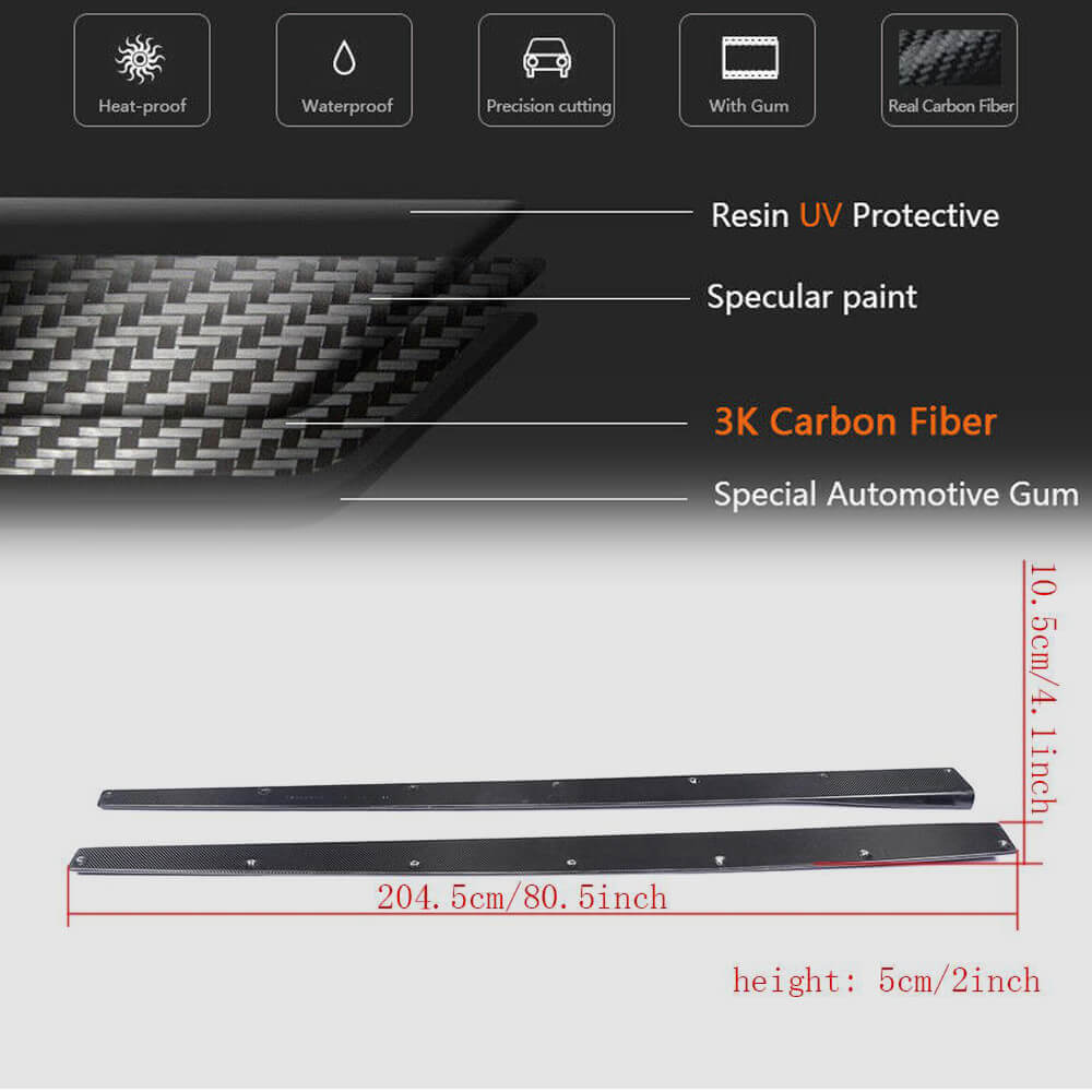 Side Skirt Extensions V1 (for F82/F83, Carbon) for BMW 4 Series F32/F33/F36 2012-2020 - image 5
