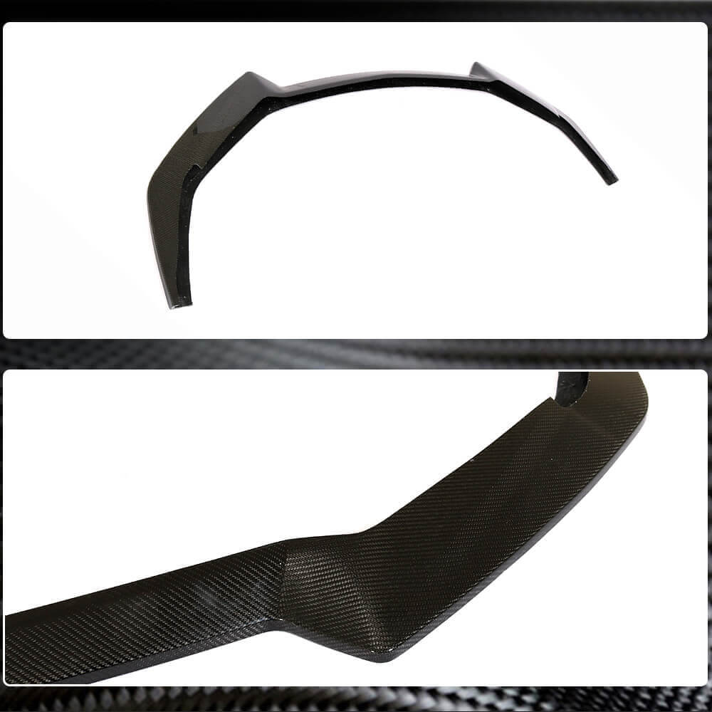 Front Bumper Lip Spoiler (2017-2020, Carbon) for Ford Mustang 2015-2023 - image 5