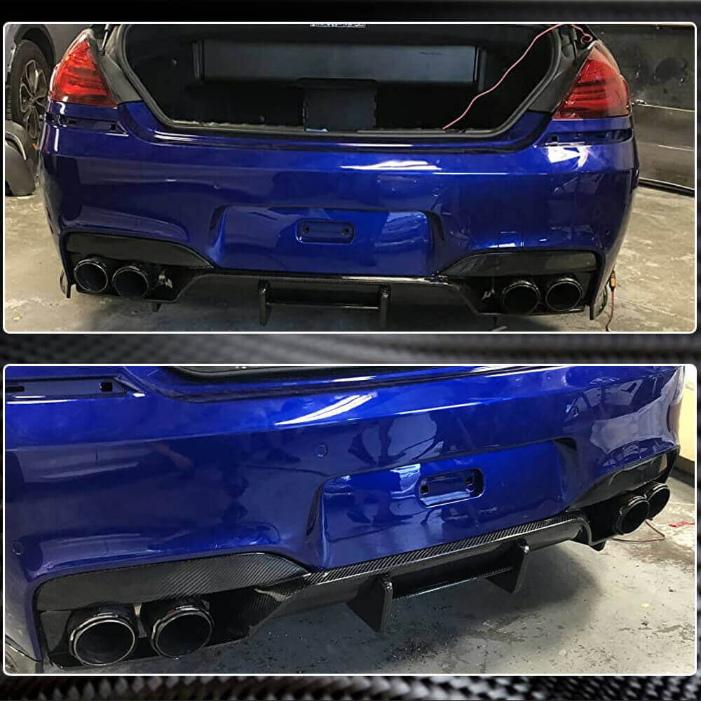 Rear Bumper Diffuser Carbon Fiber V5 (for M6) for BMW 6 F12/F13/F06 2011-2015 - image 5