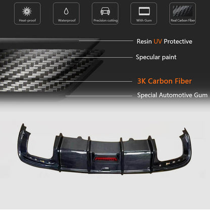 Rear Bumper Diffuser V3 (for S-Line, Carbon) for Audi A4 B10 2024- - image 5