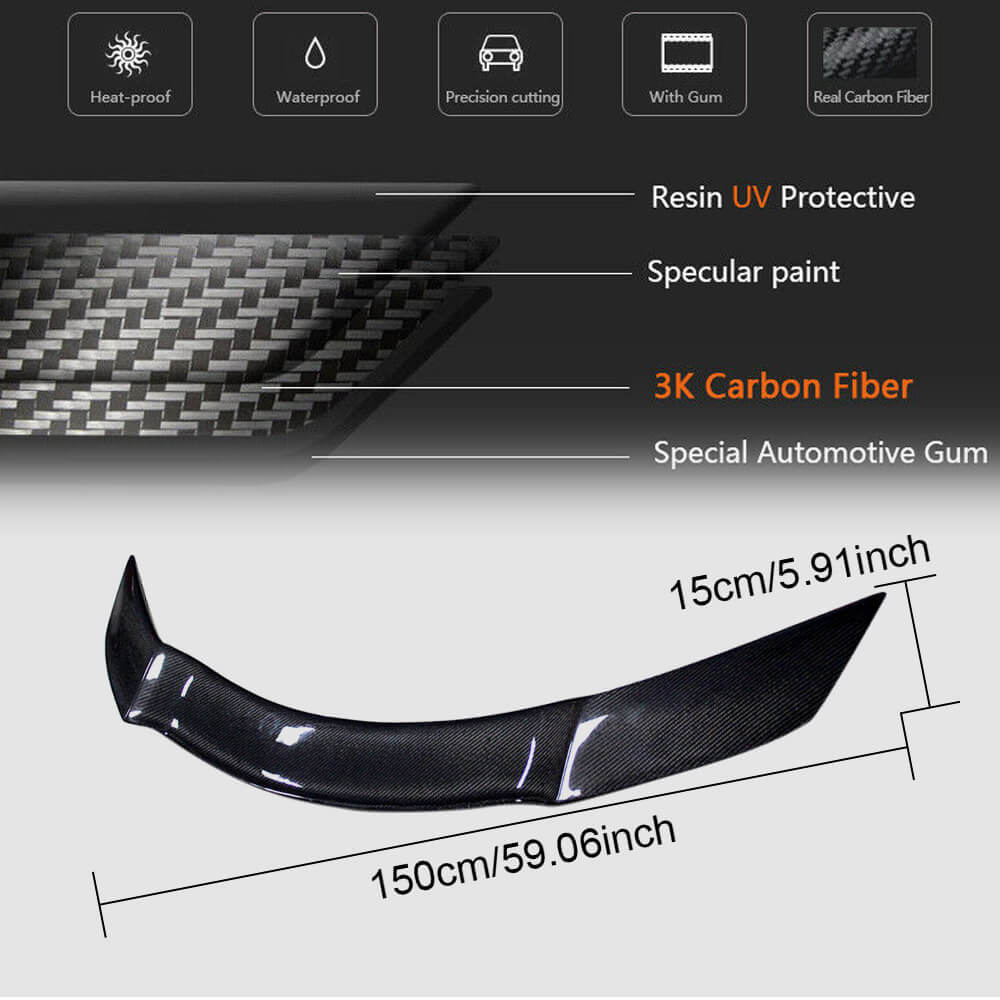 Rear Trunk Spoiler Carbon Fiber V1 for BMW Z4 (E89) 2009-2016 - image 5