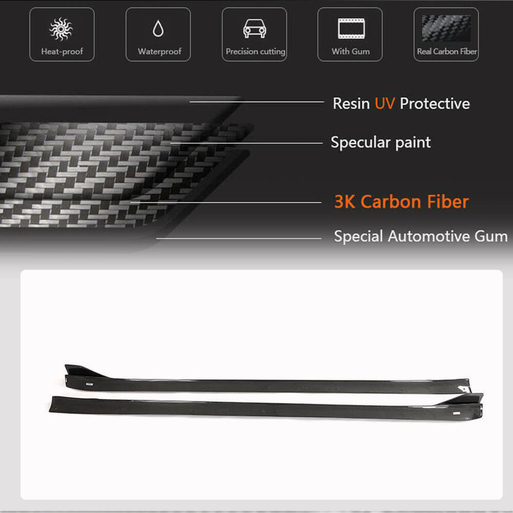 Side Skirts Carbon Fiber V3 (2016-2022) for Tesla Model 3 - image 5