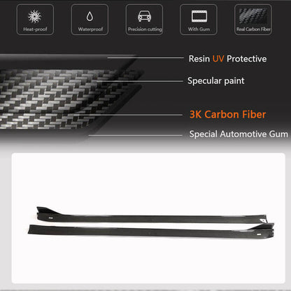 Side Skirts Carbon Fiber V3 (2016-2022) for Tesla Model 3 - image 5