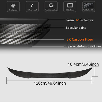 Rear Trunk Spoiler Carbon Fiber V3 for BMW X4 G02 2018- - image 5