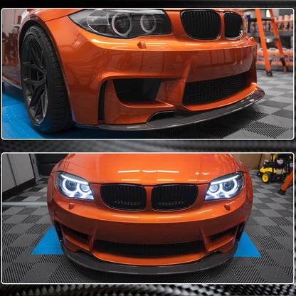 Front Bumper Lip V1 for 1M E82, Carbon for BMW 1 Series E81/82/87/88 2004-2011 - image 5
