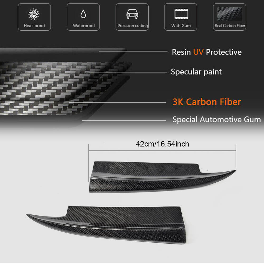 Covers on the rear bumper V3 (for AMG-Line / CLA45 AMG SD, Carbon) for Mercedes CLA C117 2013-2019 - image 5