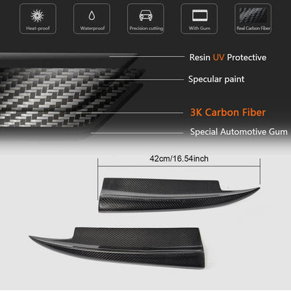 Covers on the rear bumper V3 (for AMG-Line / CLA45 AMG SD, Carbon) for Mercedes CLA C117 2013-2019 - image 5
