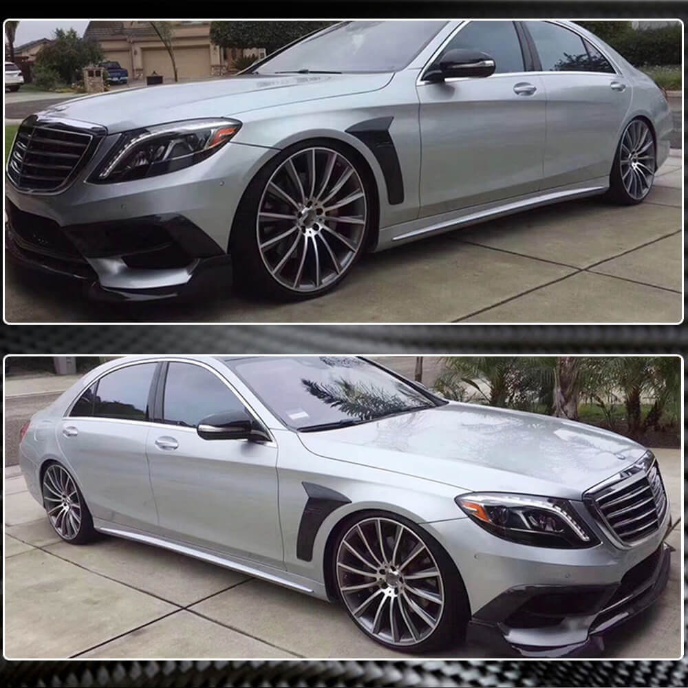 Carbon Front Fender Covers (2014-2017) for Mercedes S-сlass W222 2013-2022 - image 5