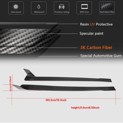 Side Skirts Carbon Fiber for Audi R8 2006-2015 - image 5