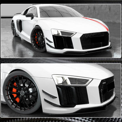 Front Bumper Fins Carbon Fiber for Audi R8 2015- - image 5