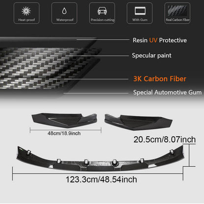 Front Bumper Lip V9 for G80 Carbon for BMW 3 Series G20/G21 2018- - image 5