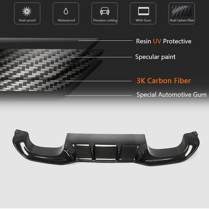 Rear Diffuser V4 for F87 M2/M2C, Carbon for BMW 2 Series F22/23 2014-2021 - image 5