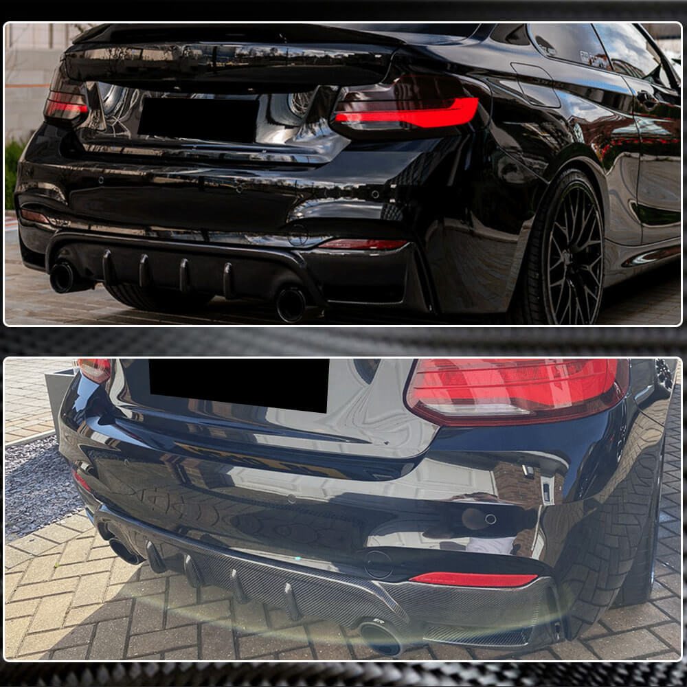 Rear Bumper Diffuser Carbon Fiber V4 (for F22/F23 M Sport) for BMW 2 Series F22/23 2014-2021 - image 5