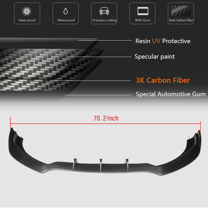 Front Bumper Lip V3 for S-Line 2012-2015 Carbon for Audi A5 2007-2015 - image 5