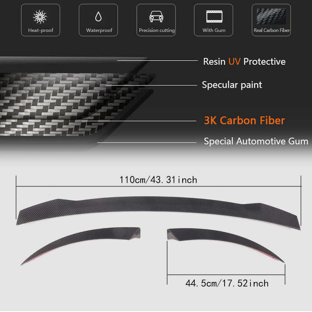 Spoiler V3 (Carbon) for Audi TT 2014-2023 - image 5