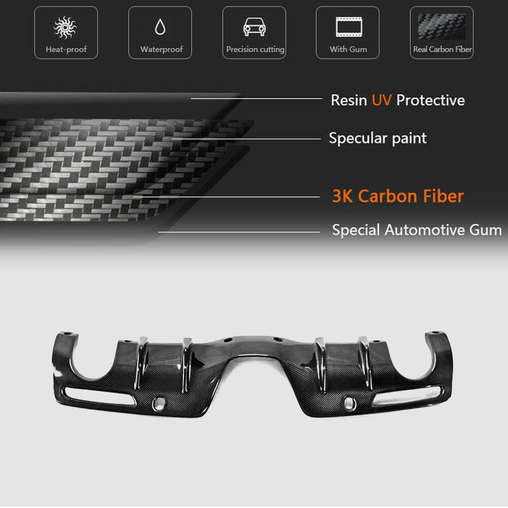 Rear bumper diffuser V1 (Carbon) for Toyota Supra 2019- - image 5