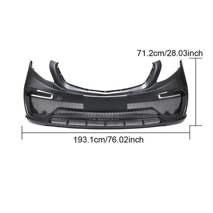 Front bumper V1 (2014-2019, Carbon) for Mercedes Vito / V-class W447 2014↗ year - image 5