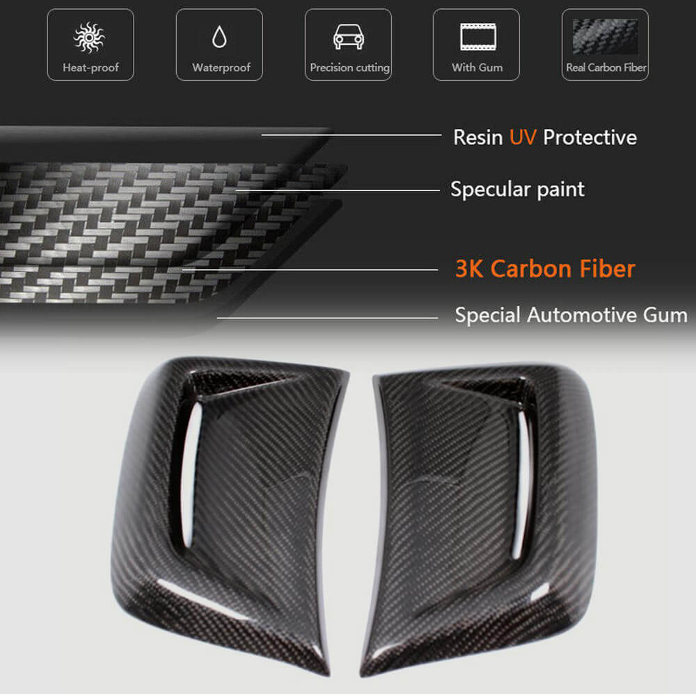 Covers on the front bumper (for AMG 2012-2014, Carbon) for Mercedes C-class W204 2007-2015 - image 5