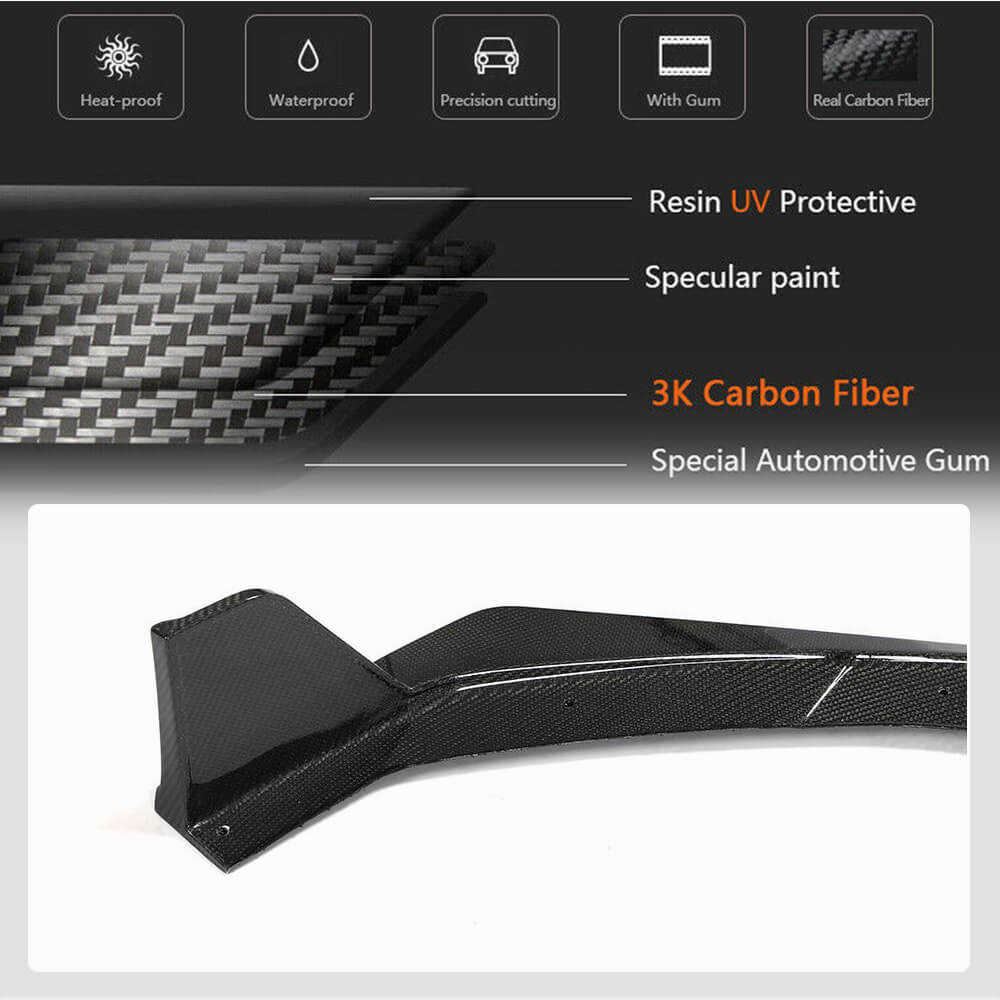 Lip V1 front bumper cover (2021-2023, Carbon) for Subaru BRZ 2021- - image 5