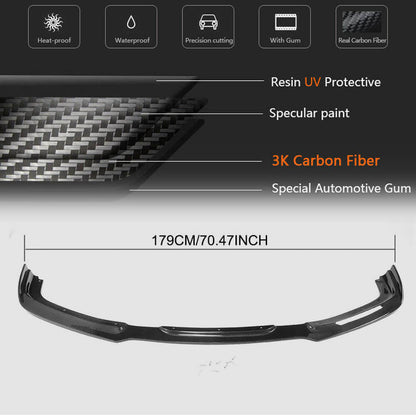 Cover on the front bumper Lip (for F 2011-2013, Carbon) for Lexus IS 2005-2013 - image 5