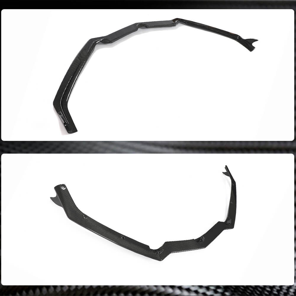 Front Bumper Lip Spoiler (Carbon) for Chevrolet Corvette C8 2019- - image 5