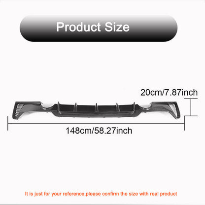 Rear Bumper Diffuser Carbon Fiber V3 (M-Sport) for BMW 4 series F-32 2012-2020 - image 5