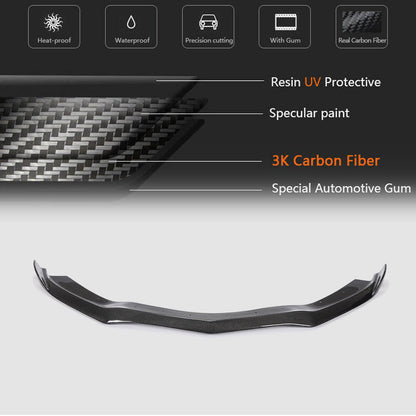 Front Bumper Lip Spoiler (for Base, Carbon) for Cadillac ATS 2012-2019 - image 5