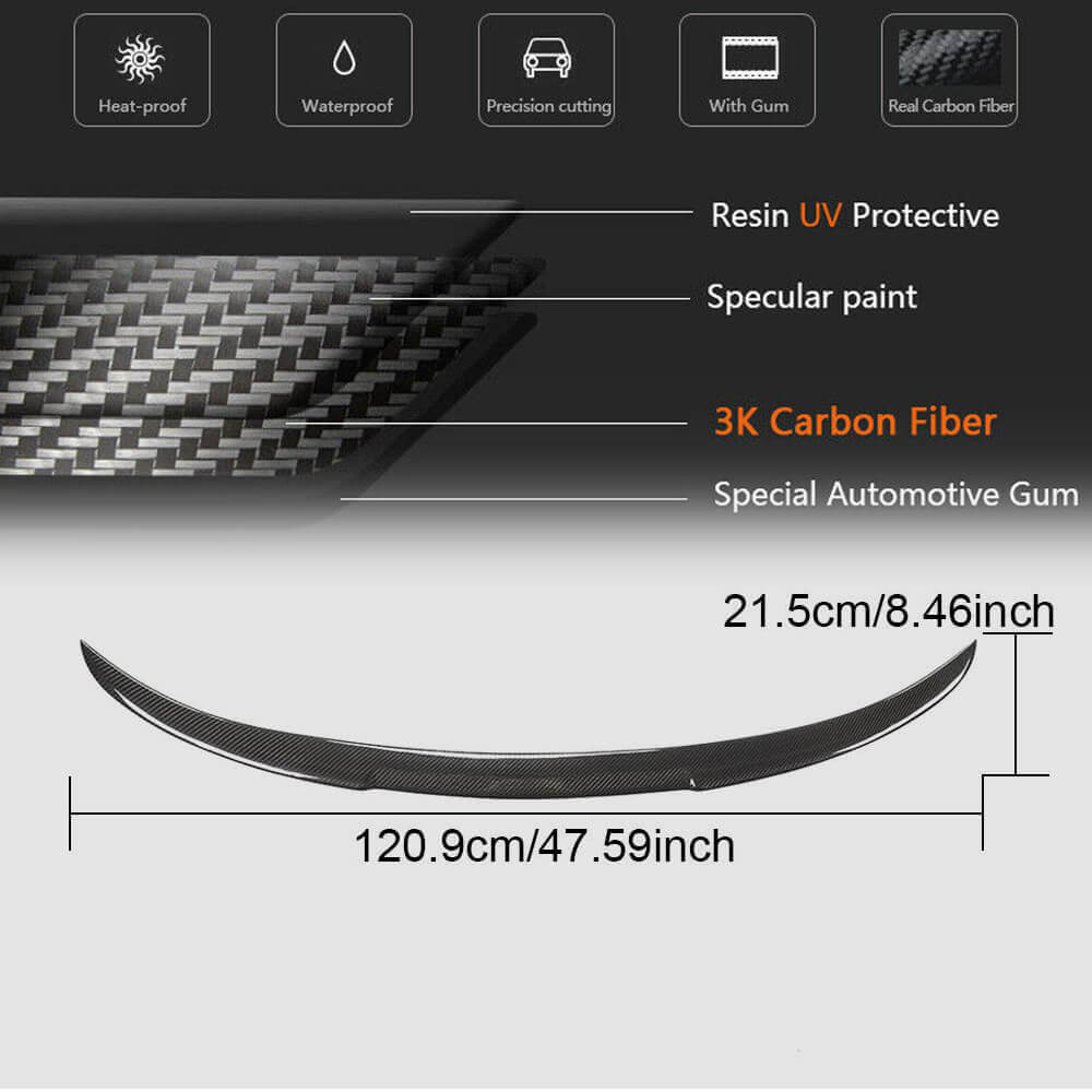 Trunk Lid Spoiler Carbon V7 (for F36) for BMW 4 Series F32/F33/F36 2012-2020 - image 5