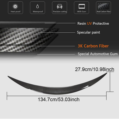 Rear Trunk Spoiler Carbon Fiber V1 (2012-2022) for Tesla Model S - image 5