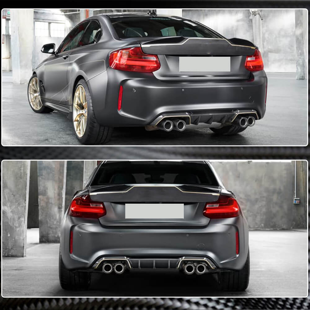 Rear Diffuser V5 for F87 M2/M2C, Carbon for BMW 2 Series F22/23 2014-2021 - image 5