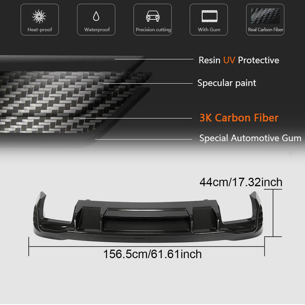 Rear Bumper Diffuser V1 (for S-Line, Carbon) for Audi A4 B10 2024- - image 5