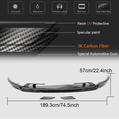 Front Lip Overlay (for Base 2018-2023, Carbon) for Porsche Cayenne 2018- - image 5