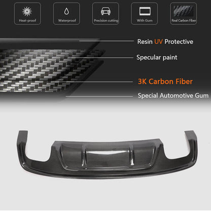 Rear Bumper Diffuser V2 (for S-Line 2012-2015, Carbon) for Audi A5 2007-2015 - image 5