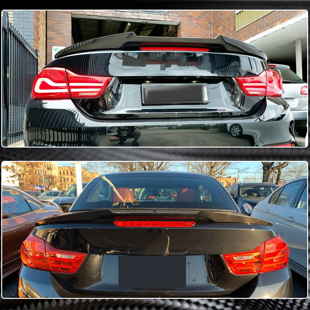 Rear Trunk Spoiler Carbon Fiber V12 (Convertible) for BMW 4 series F-32 2012-2020 - image 5
