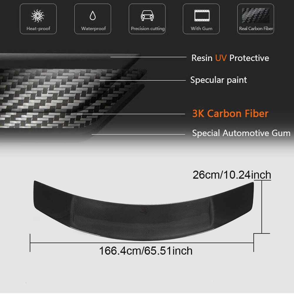 Rear Trunk Spoiler Dry Carbon Fiber for Audi R8 2015- - image 5