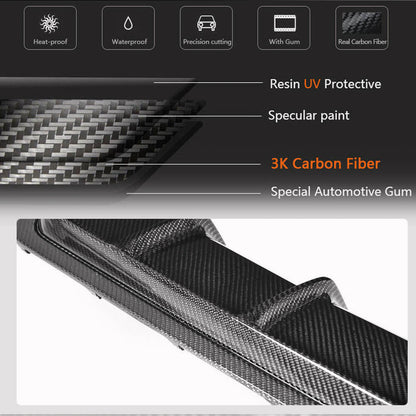 Rear Bumper Diffuser Carbon Fiber V4 (M-Sport) for BMW 4 series F-32 2012-2020 - image 5