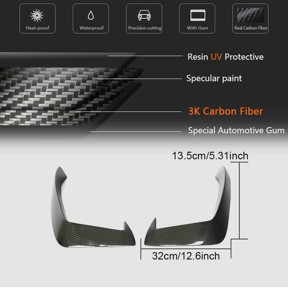 Fog Light Covers V2 (for S-Line SD 2015-2019, Carbon) for Audi A4 B9 2015-2024 - image 5