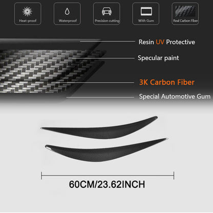 Eyelashes on headlights (for Q50 2014-2017, Carbon) for Infiniti Q50/Q60 2013-2024 - image 5