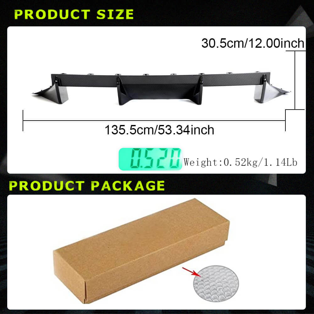 Rear Bumper Diffuser Dry Carbon Fiber V5 (G87) for BMW 2 Series G42 2021- - image 5